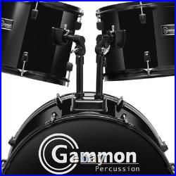 OPEN BOX 5-Piece Adult Drum Set, Full Size Beginner Kit Black OPEN BOX 5-Piece Adult Drum Set, Full Size Beginner Kit Black