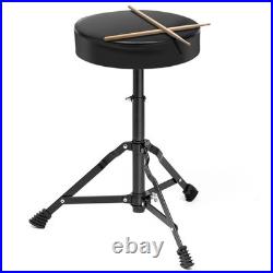 OPEN BOX 5-Piece Adult Drum Set, Full Size Beginner Kit Black OPEN BOX 5-Piece Adult Drum Set, Full Size Beginner Kit Black