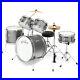 OPEN-BOX-5-Piece-Junior-Drum-Set-with-Brass-Cymbals-Starter-Kit-Silver-01-om
