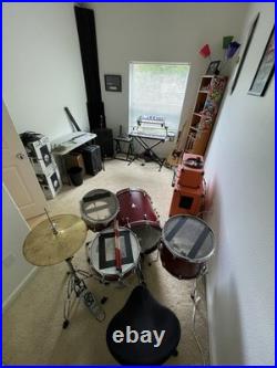 Orange County Acoustic Drum Kit Cherry Wood with Bass Drum Pedal & Accessories