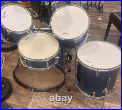 OrbiTone OXE 5-Piece Drum Set Blue Bass Drum Snare 2 Rack Toms Floor Tom