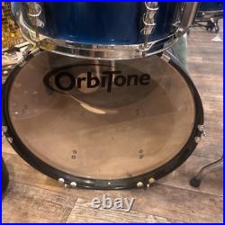 OrbiTone OXE 5-Piece Drum Set Blue Bass Drum Snare 2 Rack Toms Floor Tom