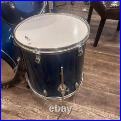 OrbiTone OXE 5-Piece Drum Set Blue Bass Drum Snare 2 Rack Toms Floor Tom