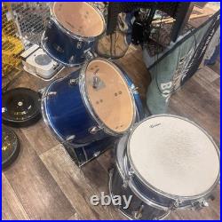 OrbiTone OXE 5-Piece Drum Set Blue Bass Drum Snare 2 Rack Toms Floor Tom