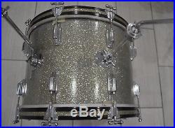 Original Owner Vintage 1960's Rogers Holiday Silver Sparkle Drum Set