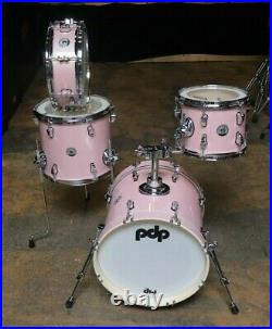 PDP 4pc New Yorker Drum Set Pink Rose Sparkle
