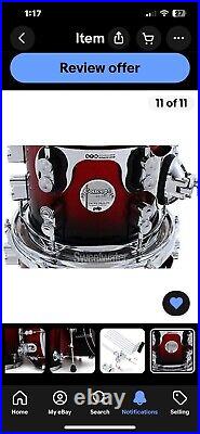 PDP 7pc Concept Maple Drum Set by DW-Red to Black Fade