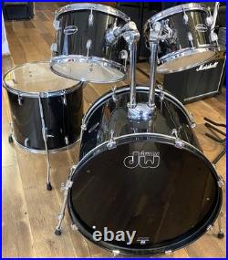 PDP CenterStage Gloss Black Sparkle Finish 4-Piece Shell Pack Acoustic Drum Kit