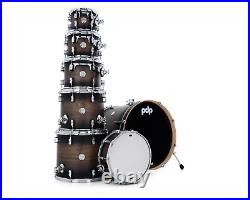 PDP Concept Maple 7-piece Shell Pack (Charcoal Burst) Cymbals not included