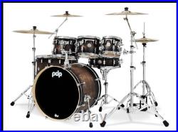 PDP Concept Maple 7-piece Shell Pack (Charcoal Burst) Cymbals not included