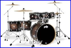 PDP Concept Maple 7-piece Shell Pack (Charcoal Burst) Cymbals not included