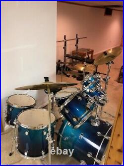 PDP X7 series 7pc Drum Set Blue Sparkle Fade Lacquer + much more