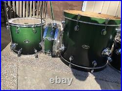 PDP by DW All Maple 7-Piece Drum Set with Hardware Emerald To Black Fade