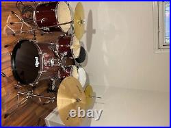 PDP by DW Encore Complete 5-Piece Drum Set Ruby Red