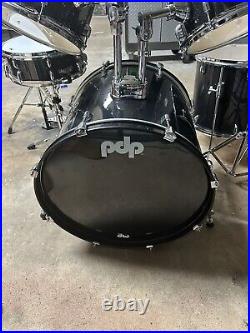 PDP by DW Encore Complete 5-Piece Drum Set with Chrome Hardware & Cymbals Black