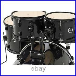 PDP by DW Encore Complete 5-Piece Drum Set withChrome Hardware/Cymbals Blk Onyx LN
