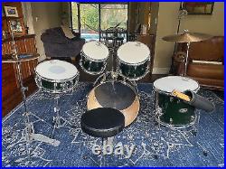 PDP by DW Z5 Series 5-Piece Forest Green Drum Set NEAR MINT with Cymbals & Sticks