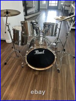 PEARL FORUM SERIES DRUMS SET Chrome Toms Hihat Crash Ride Cymbal HOUSTON PICKUP