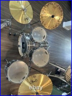 PEARL FORUM SERIES DRUMS SET Chrome Toms Hihat Crash Ride Cymbal HOUSTON PICKUP