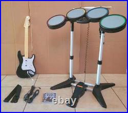 PS3 PS4 PlayStation 3 Rock Band Drum Set kit Stratocaster Guitar Hero Bundle PS2