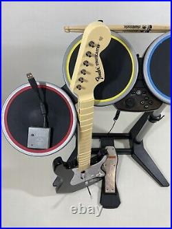 PS3 Rock Band Bundle, Drums, Guitar, Games, Mic