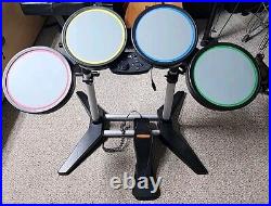 PS3 Rock Band Harmonix Wired Drum Set 822148 with Pedal No Sticks PlayStation 3