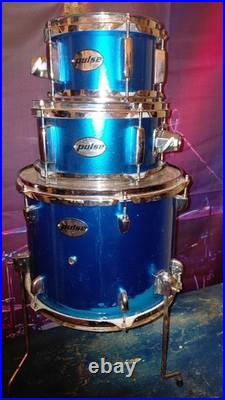 PULSE JR, Metallic Cobalt Blue Wrap. 16 B. D, 13 F. T, 8, 10 Rack toms
