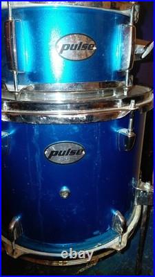 PULSE JR, Metallic Cobalt Blue Wrap. 16 B. D, 13 F. T, 8, 10 Rack toms