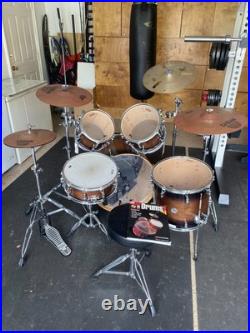 Pdp Drum Set, snare, kick, hi-hat, ride, crash, tom 1, tom 2, tom 3, EFX