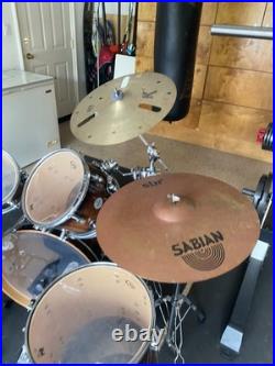 Pdp Drum Set, snare, kick, hi-hat, ride, crash, tom 1, tom 2, tom 3, EFX