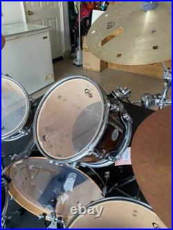 Pdp Drum Set, snare, kick, hi-hat, ride, crash, tom 1, tom 2, tom 3, EFX