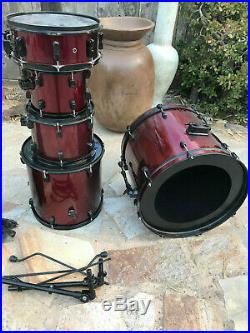 PearL Forum 5pc Drum Set kit Red Wine 12,13,16,22,14 snare