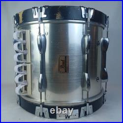 Pearl 14x18 Marching Percussion Bass Drum Silver Shimmer Marcher Kick Set 6Ply
