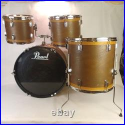 Pearl 14x22,10x12,11x13,16x16 Mahogany Drum Set Chrome Complete Double-Tom Mount