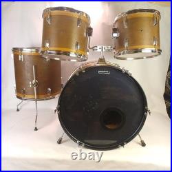 Pearl 14x22,10x12,11x13,16x16 Mahogany Drum Set Chrome Complete Double-Tom Mount