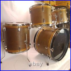 Pearl 14x22,10x12,11x13,16x16 Mahogany Drum Set Chrome Complete Double-Tom Mount