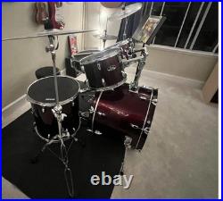 Pearl 5-Piece Acoustic Drum Kit. Db1 heads and Sabian quiet tone cymbals