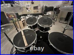 Pearl 5-Piece Acoustic Drum Kit. Db1 heads and Sabian quiet tone cymbals