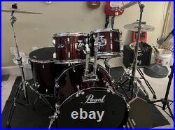 Pearl 5-Piece Acoustic Drum Kit. Db1 heads and Sabian quiet tone cymbals