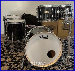 Pearl 5 pc 10/12/14/16/22 Session Studio Select Black Halo Glitter Drum Set