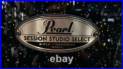 Pearl 5 pc 10/12/14/16/22 Session Studio Select Black Halo Glitter Drum Set