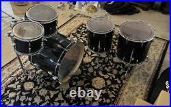 Pearl 5 pc 10/12/14/16/22 Session Studio Select Black Halo Glitter Drum Set