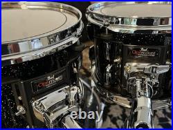 Pearl 5 pc 10/12/14/16/22 Session Studio Select Black Halo Glitter Drum Set
