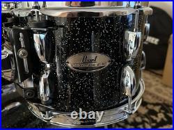 Pearl 5 pc 10/12/14/16/22 Session Studio Select Black Halo Glitter Drum Set