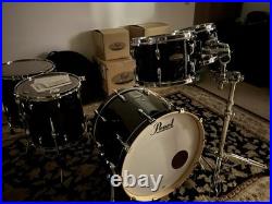 Pearl 5 pc 10/12/14/16/22 Session Studio Select Black Halo Glitter Drum Set