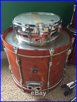 Pearl 6pc Amber Mist Export drum set with zildjan a customs and hardware