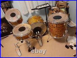 Pearl 75th Anniversary President Series Deluxe 4 piece shell set sunset Ripple