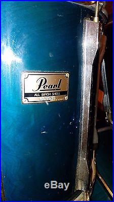 Pearl BLX 8-Piece Double Bass Drumset Sheer Blue with Cage