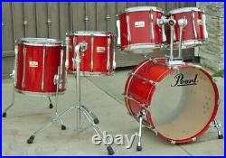 Pearl BLX All Birch Shell 5 pc Drum Set Transparent Red Lacquer 1213141622