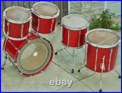 Pearl BLX All Birch Shell 5 pc Drum Set Transparent Red Lacquer 1213141622